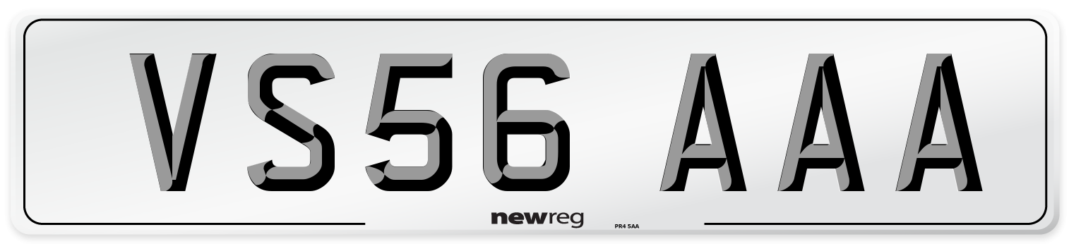 VS56 AAA Number Plate from New Reg